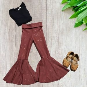 Girls Glittery Bell Bottoms